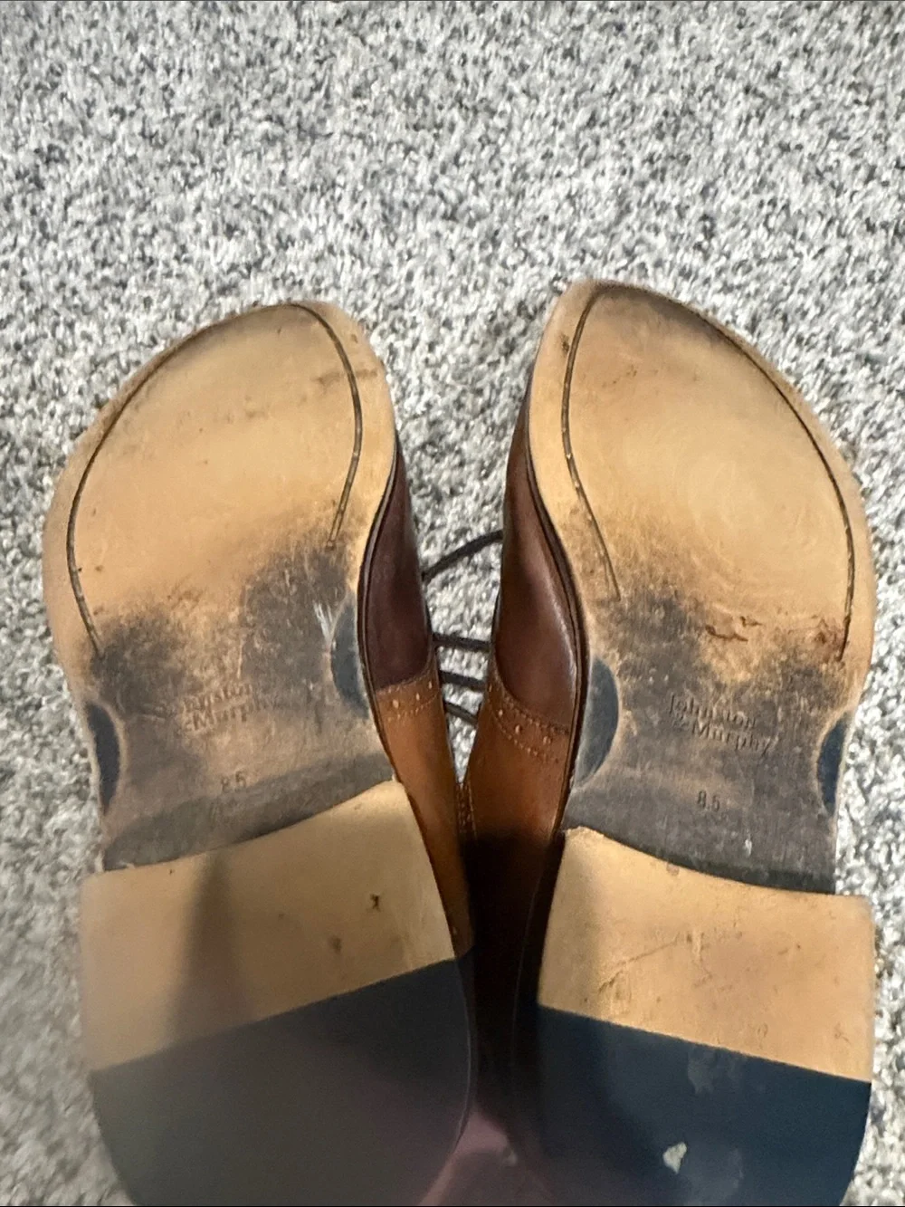 8.5 Men's Brown Leather Wingtip Oxford Shoes
